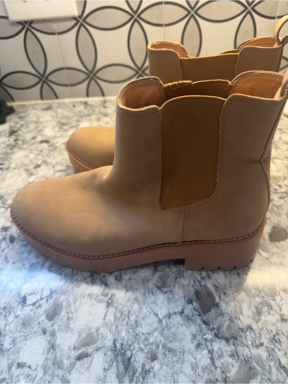 Women’s Tan Chelsea Booties - Sleek Pull-On Ankle Boots